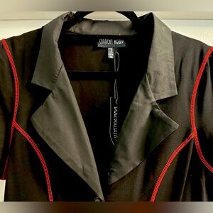 Black Mini Dress with Red Stitching from Dolls Kill